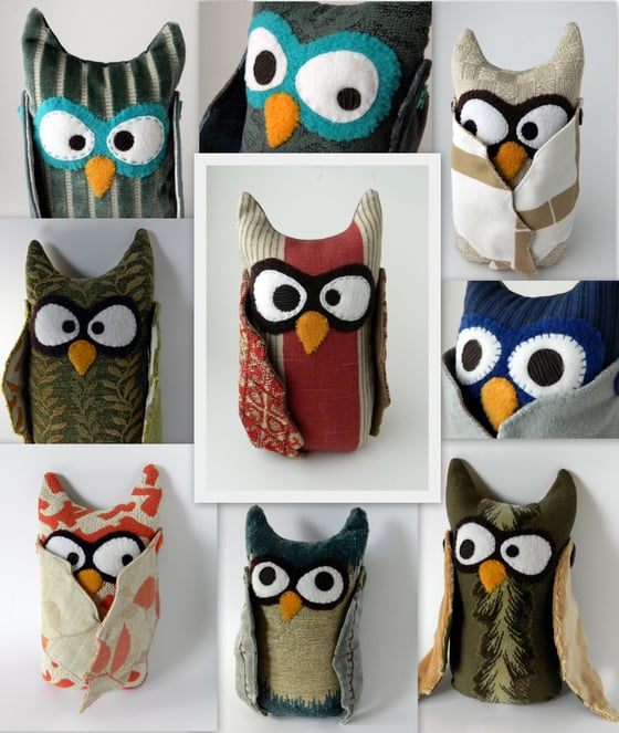 Image of Owl Plush Doll or Decorative Pillow - Made to Order