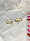 LOVE IS IN THE AIR 14K GOLD PLATED RINGS