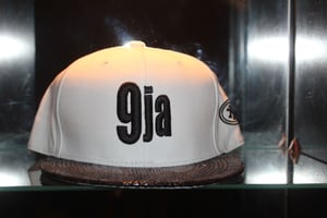 Image of White  Snake Skin brim Snapback