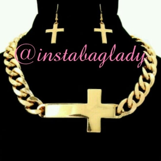 Image of Sideways Cross necklace