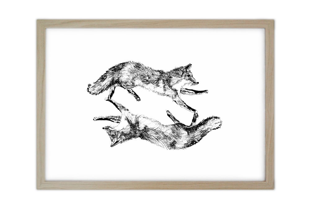 Image of Dancing Foxes Screen Print