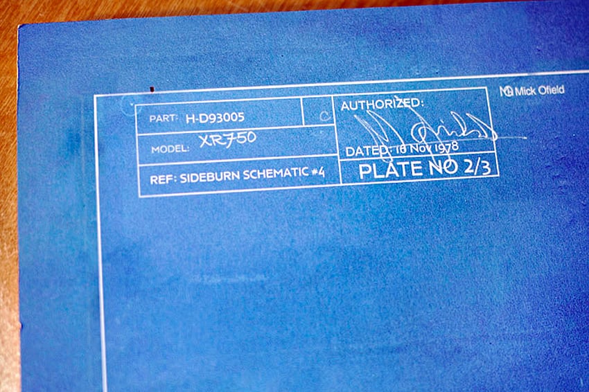 Image of XR750 Giclee blueprint