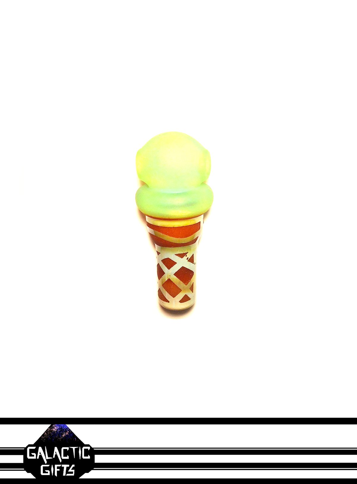 Image of Chad G Lime Sherbet Ice Cream Cone Pendant 