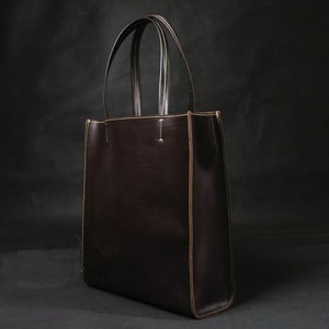 Image of Free shipping Genuine leather tote bag men's or women's leather bag simple design