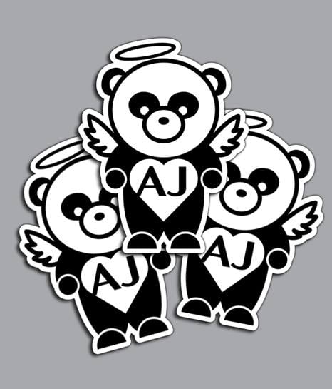 Image of 3-Pack Panda Angel Stickers