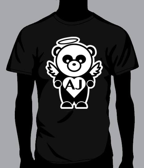 Image of Panda Angel T-shirt (Black)