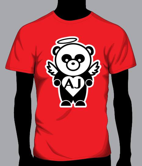 Image of Panda Angel T-shirt (Red)