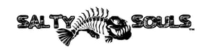 Image of Salty Souls Angry Fish Skeleton Logo Sticker / Decal