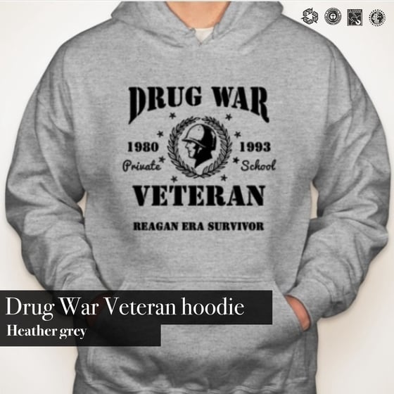 Image of Drug War Vet hoodie (GREY)