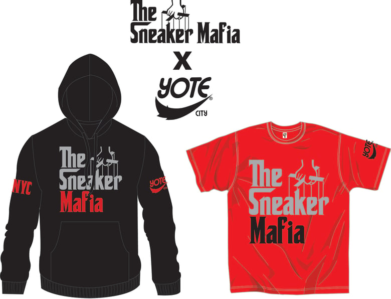 Image of Sneaker Mafia x Yote City Logo Hoody (Blk/3M/Red)