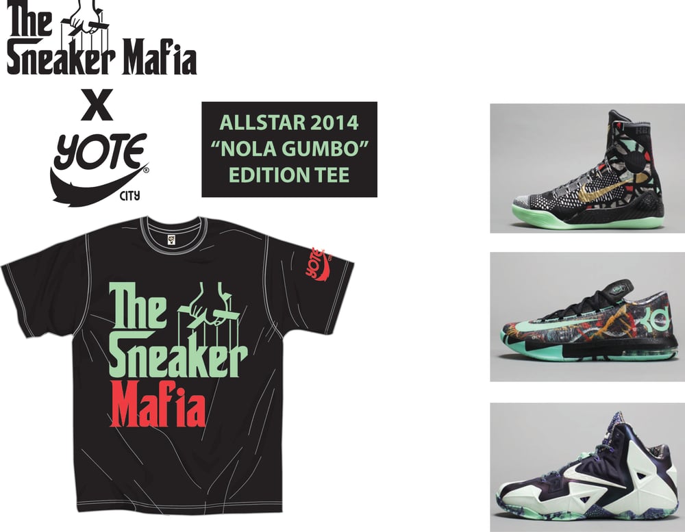 Image of Sneaker Mafia x Yote City ASG GITD Hook Up Tee (NOLA Gumbo)