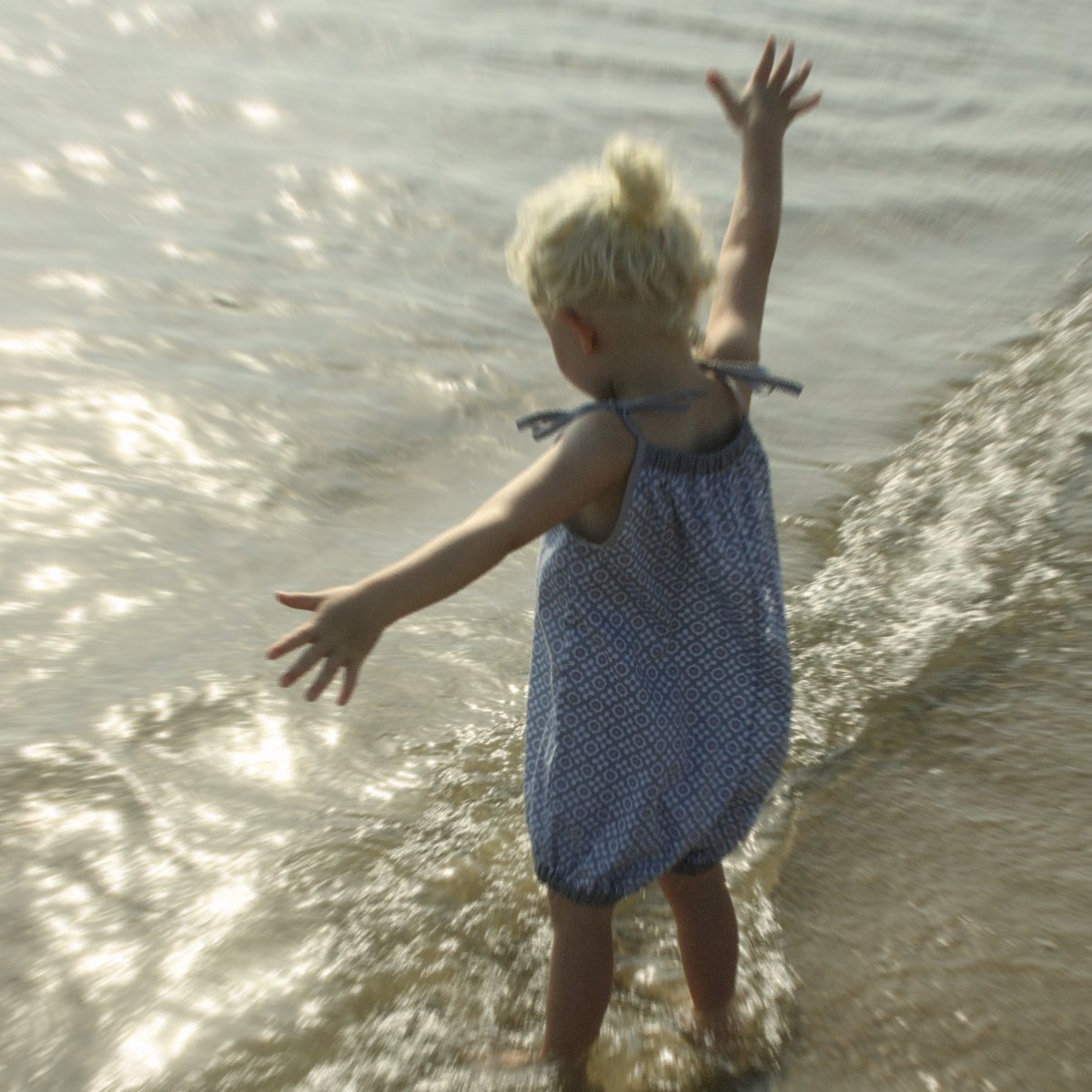 blue patterned playsuit