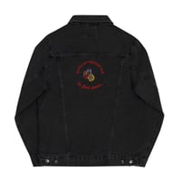 Image 2 of ZEN EXP - “Go Through War To Find Peace” Unisex denim jacket