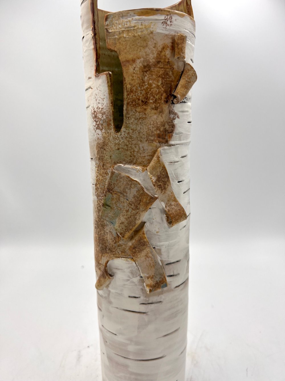 Image of Birch Vessel with earthy interior