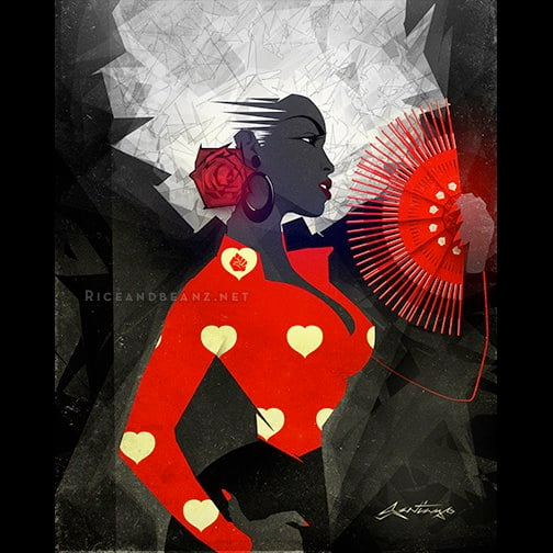 Image of  Day 11 of Flamenco February. Original & prints.