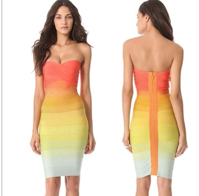 rainbow bandage dress