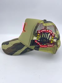 Image 2 of LVL3 NYC DARK CAMO TRUCKER HAT 