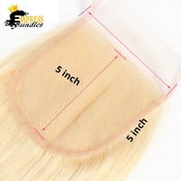 Image 1 of 5x5 HD blonde straight closure 