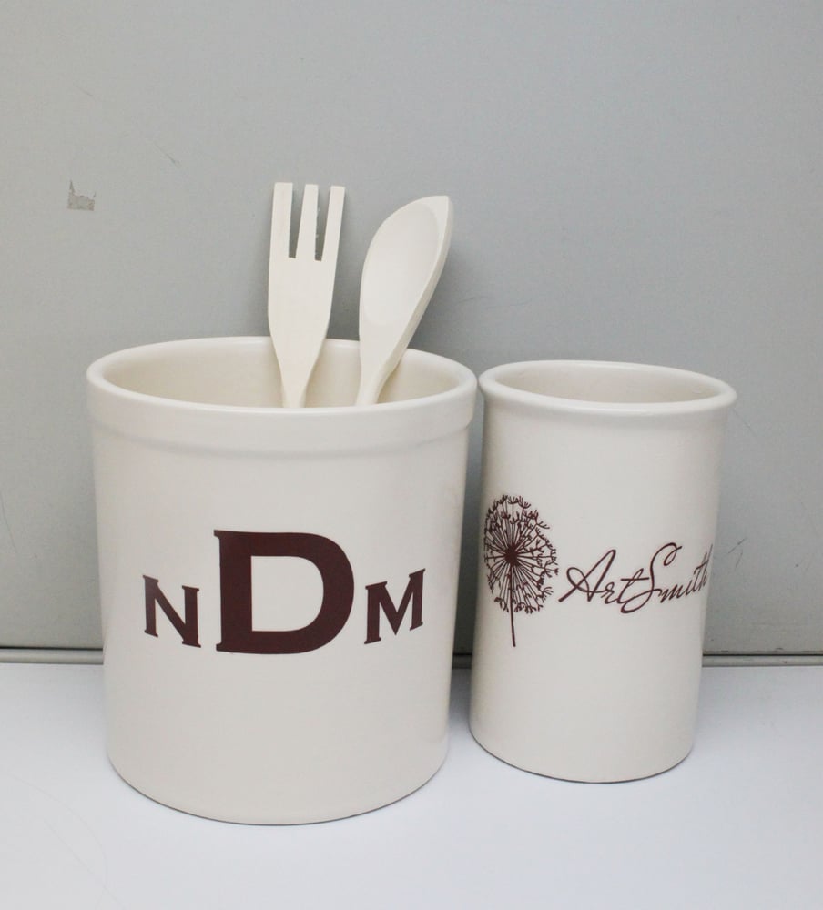 Personalized Kitchen Gifts  Monogram Utensil Set with Holder