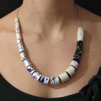 Image of 'upcycled' long paintbrush necklace