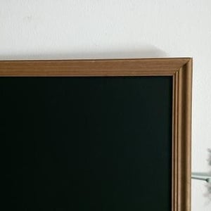 Medium Chalkboard with Narrow Natural Brown Corrugated Frame