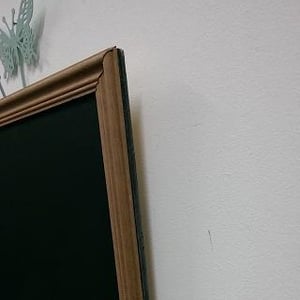 Medium Chalkboard with Narrow Natural Brown Corrugated Frame