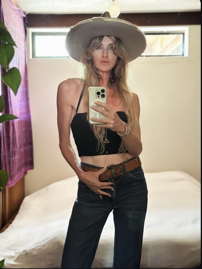 late 60s tooled leather PEACE belt