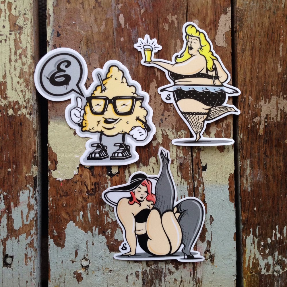 Image of "Sexy Gorditas" Pin-ups sticker pack
