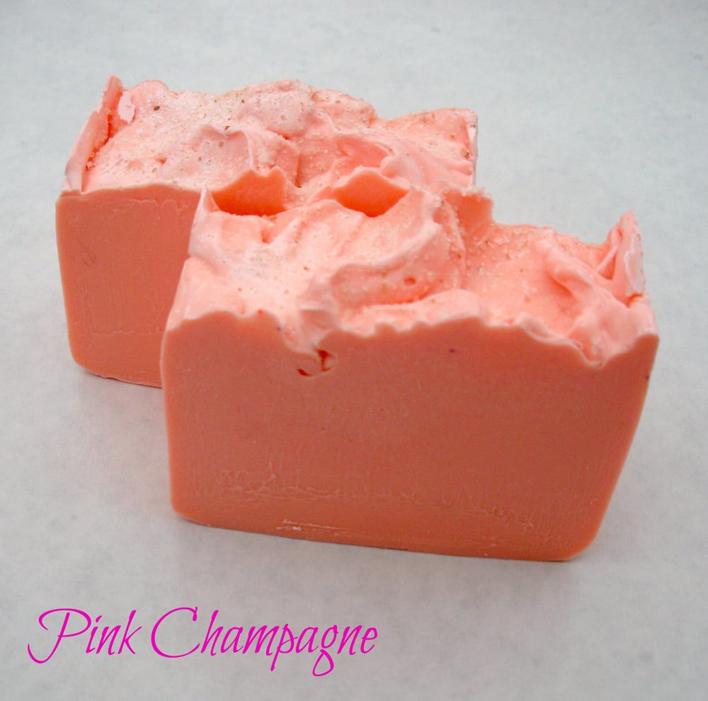 Image of Pink Champagne Handcrafted Soap Bar 5 Ounces