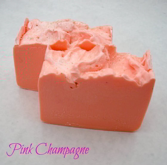 Image of Pink Champagne Handcrafted Soap Bar 5 Ounces