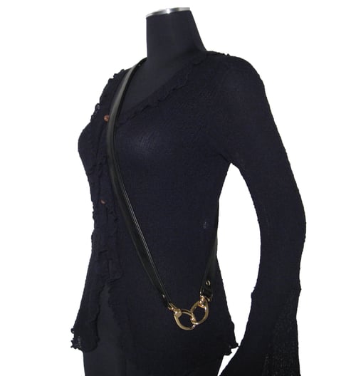 Image of Crossbody / Messenger Bag Strap - Choose Leather Color - 50" Length, 1" Wide, #1 Trigger-snap Hooks