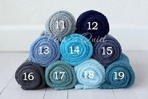 Image of Peas and Quiet Classic Stretch Knit Wraps-Blues