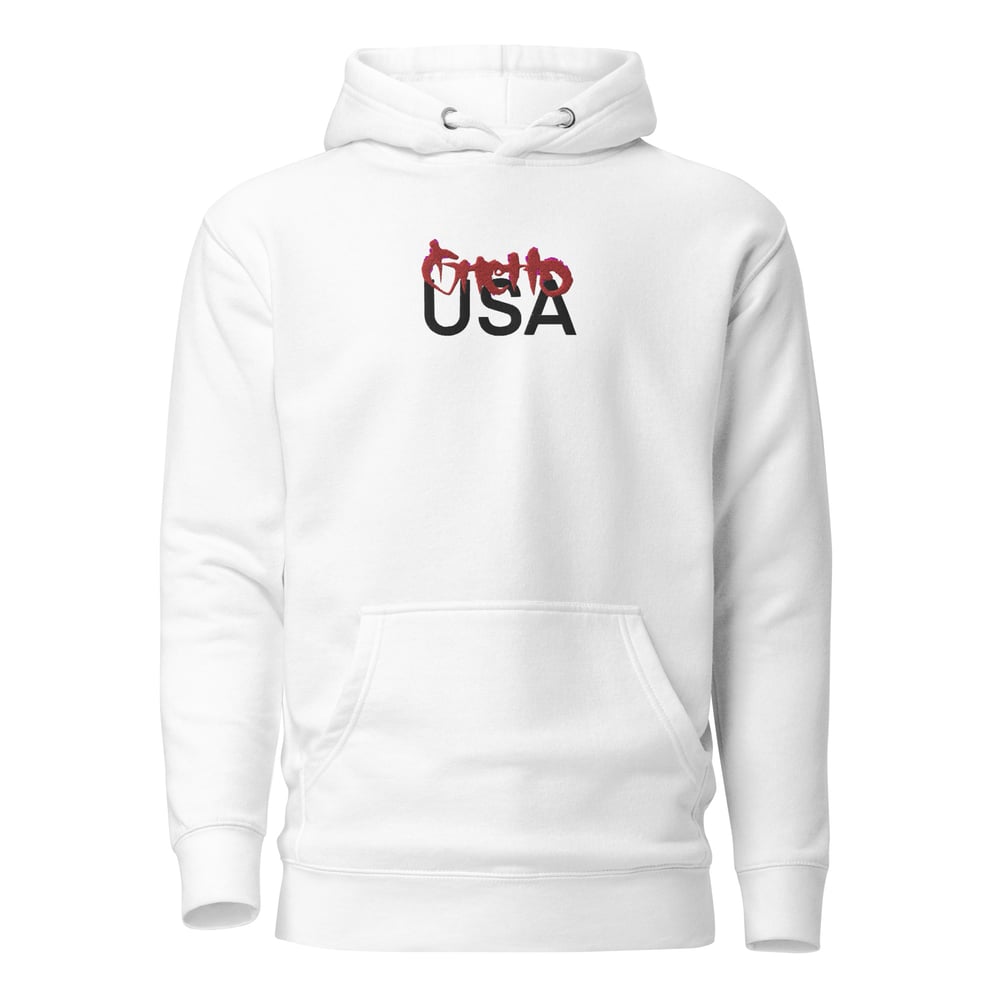 Image of GHETTO USA EMBROIDERED HOODIE