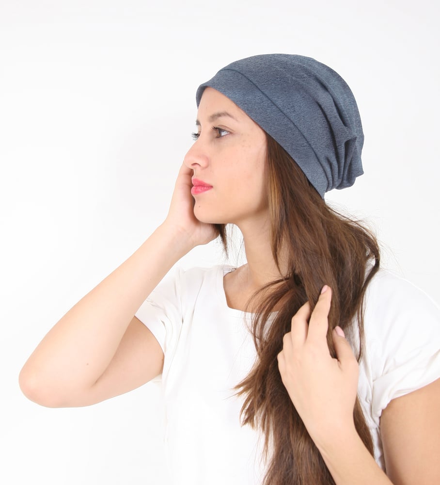 Image of Mütze blau meliert