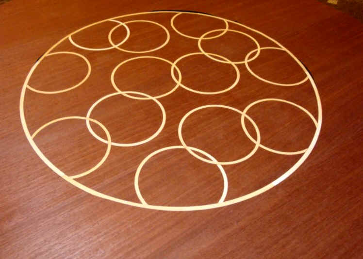 Image of Item No. 160.  Nautical Table Top - Intertwining Circles.