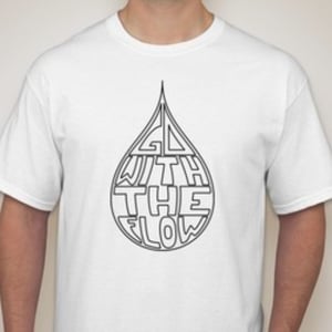 Image of Go With the Flow Tee - Black on White