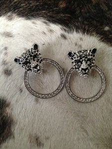 Image of lion Head Hoop Earring