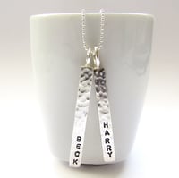 Image 2 of Silver Bar Personalised Necklace