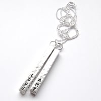 Image 3 of Silver Bar Personalised Necklace