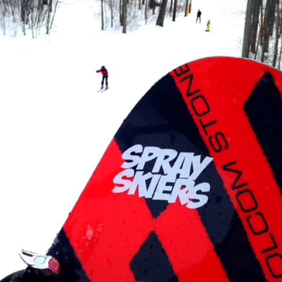 Image of Spray Skiers Di-Cut Sticker