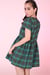 Image of Green Tartan Baby Doll Mini Dress