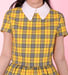 Image of Yellow Tartan Clueless Short Sleeved Top