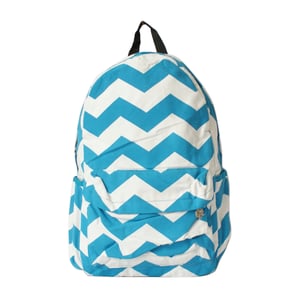 Image of Wave Contrast Color Canvas Backpack Blue
