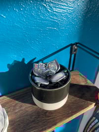 Image 4 of Mini pink and clear iridized potted succulent 