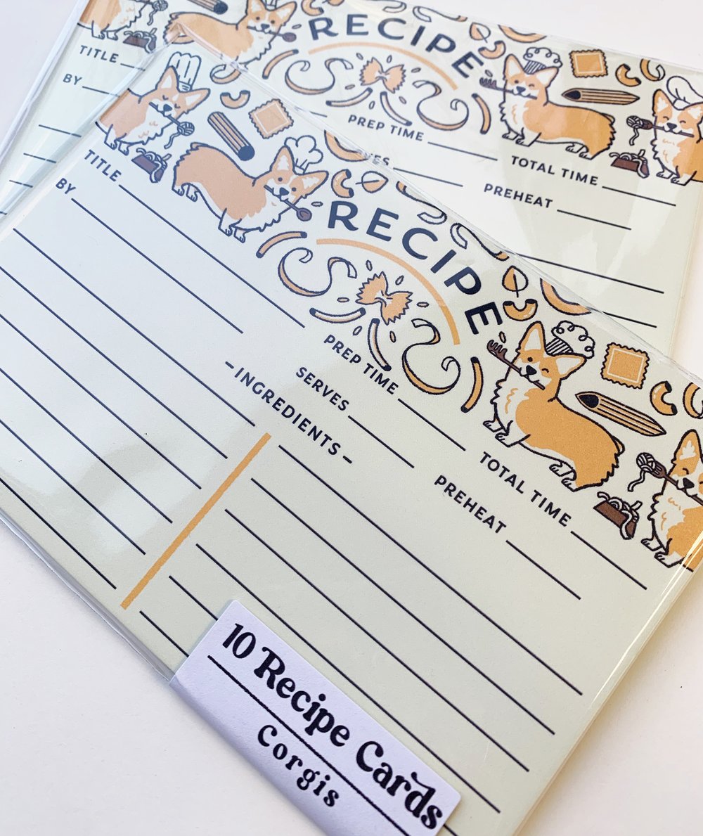 Image of Recipe Cards - Corgis