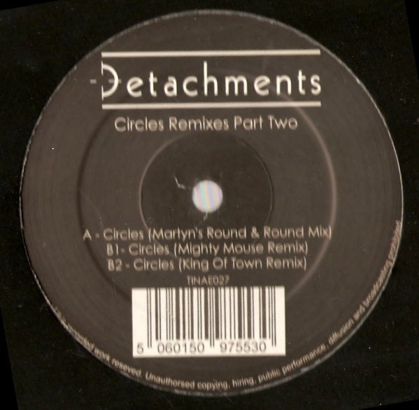 Image of Detachments - Circles Remixes (Part 2) 12" feat. Martyn