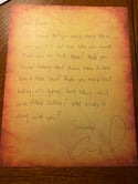 Personal Handwritten Letter from Aron Beauregard