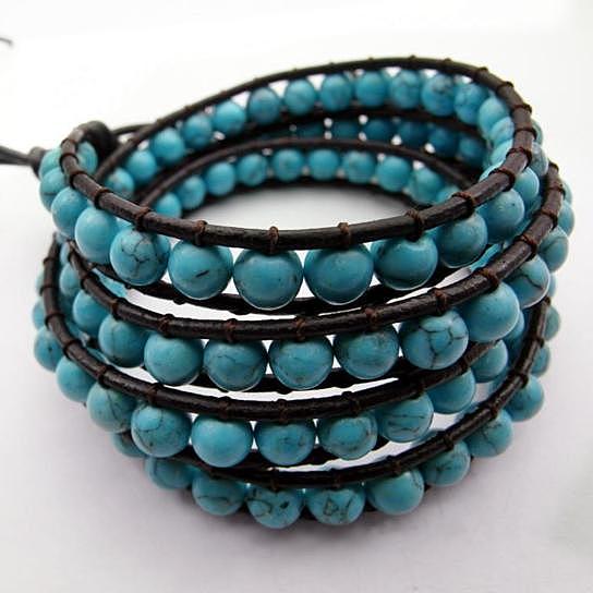 Turquoise Wrap Bracelet / Modern Palm Boutique