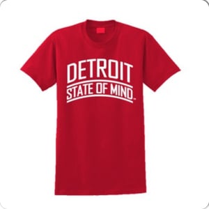 Image of DSOM-REDW (UNISEX) DETROIT STATE OF MIND - RED TEE