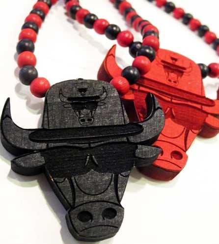 Image of Chicago Bulls Good Wood Necklace